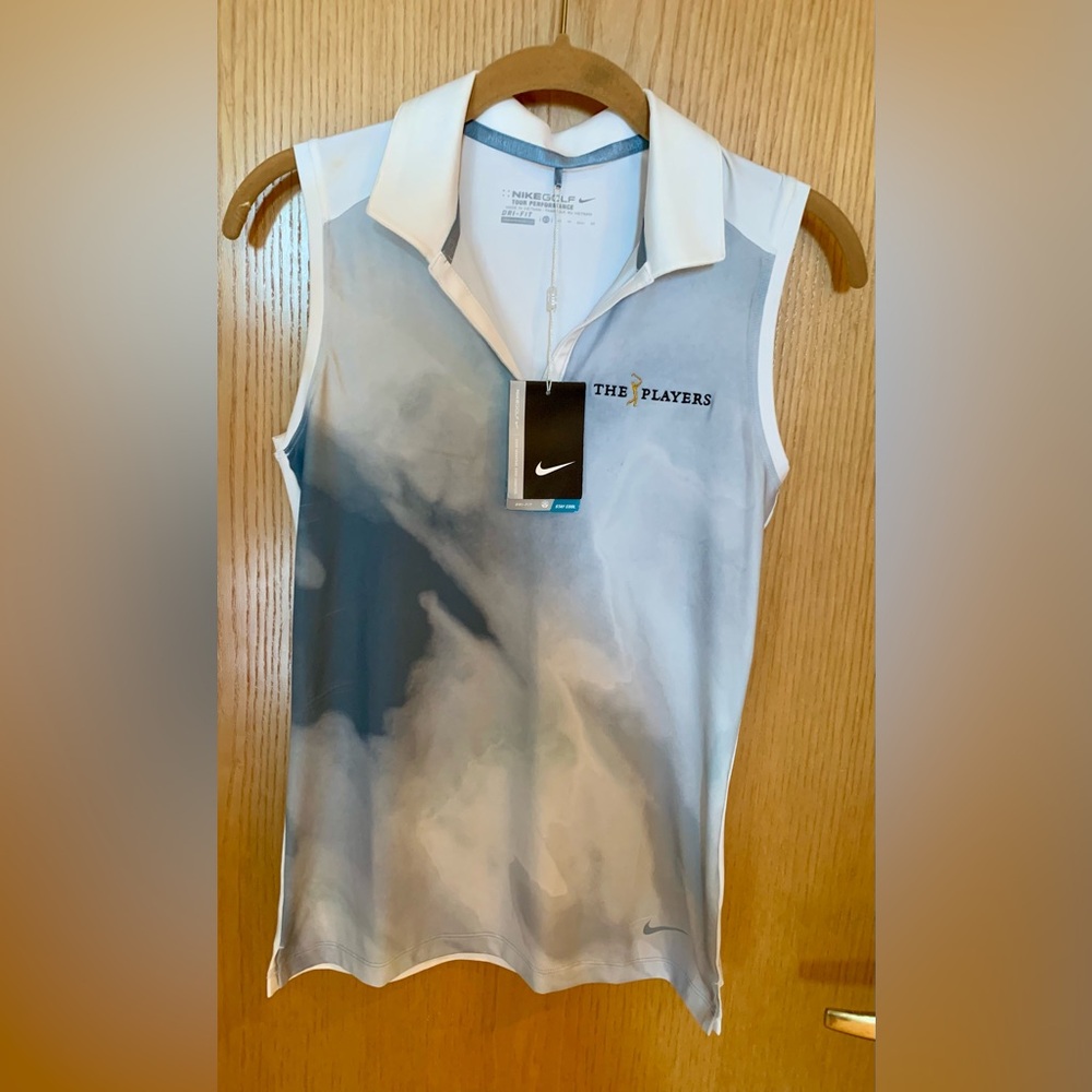 NWT Women’s Nike Golf Tour Performance Dri-Fit Shirt - Size XS - Grays/White
